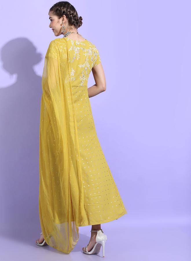 فيشود فستان أناركالي مطرز - Image 3