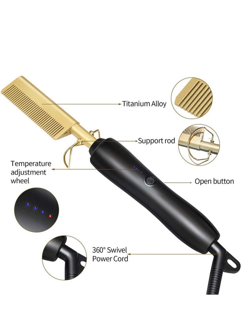 ELTRAZONE Portable Comb Hair Straightener Ceramic Electric Hot Wet Dry Use Straightening Heating Iron for Men Women Curls And Other Fine Hairstyles,30S Fast Heat Up, Auto Off,360 Swivel Cord - Image 3