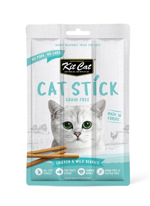 Grain Free Cat Stick Chicken And Wild Berries 15g
