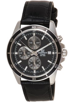 Edifice For Men Analog Leather Band Watch Efr 526L 1Avudf Black