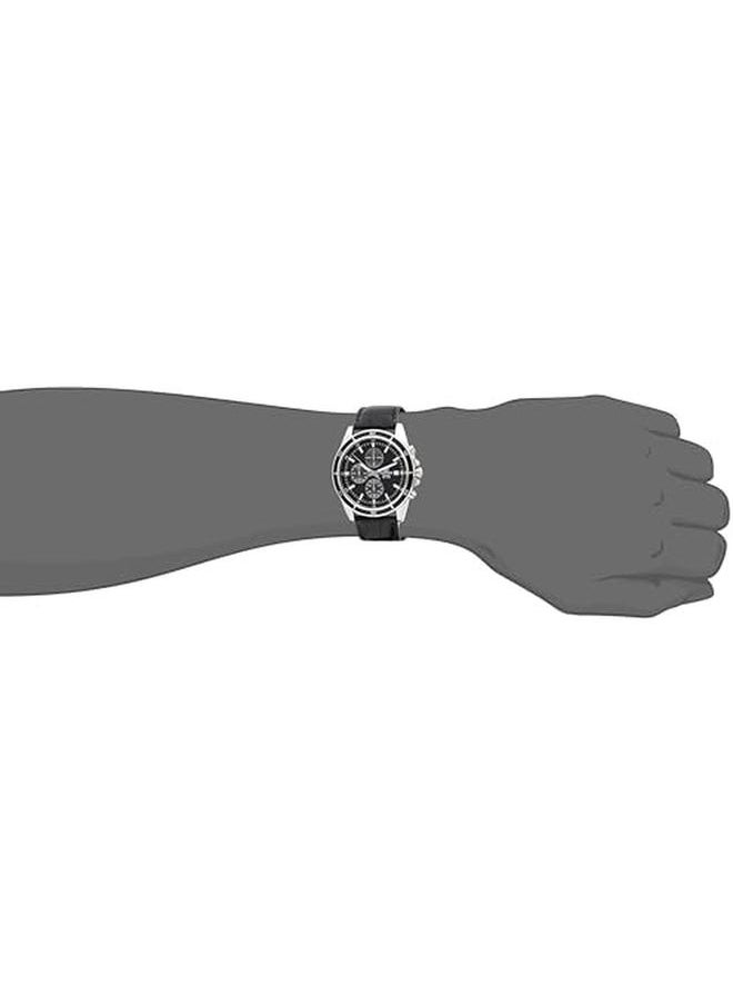 CASIO - Edifice For Men Analog Leather Band Watch Efr 526L 1Avudf Black - Image 1