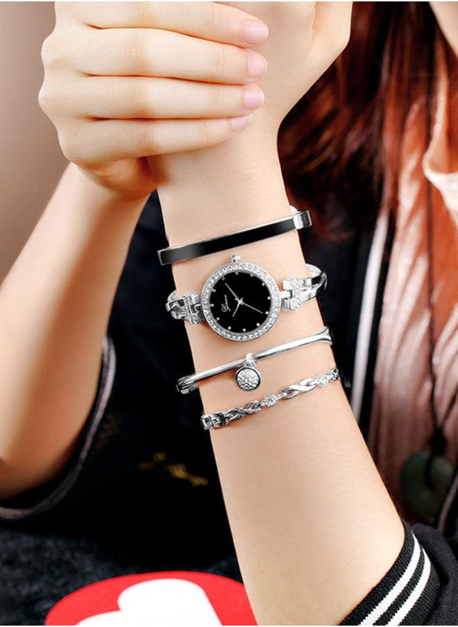 Sharpdo - Women's Quartz Watch Four Piece Set - Image 1
