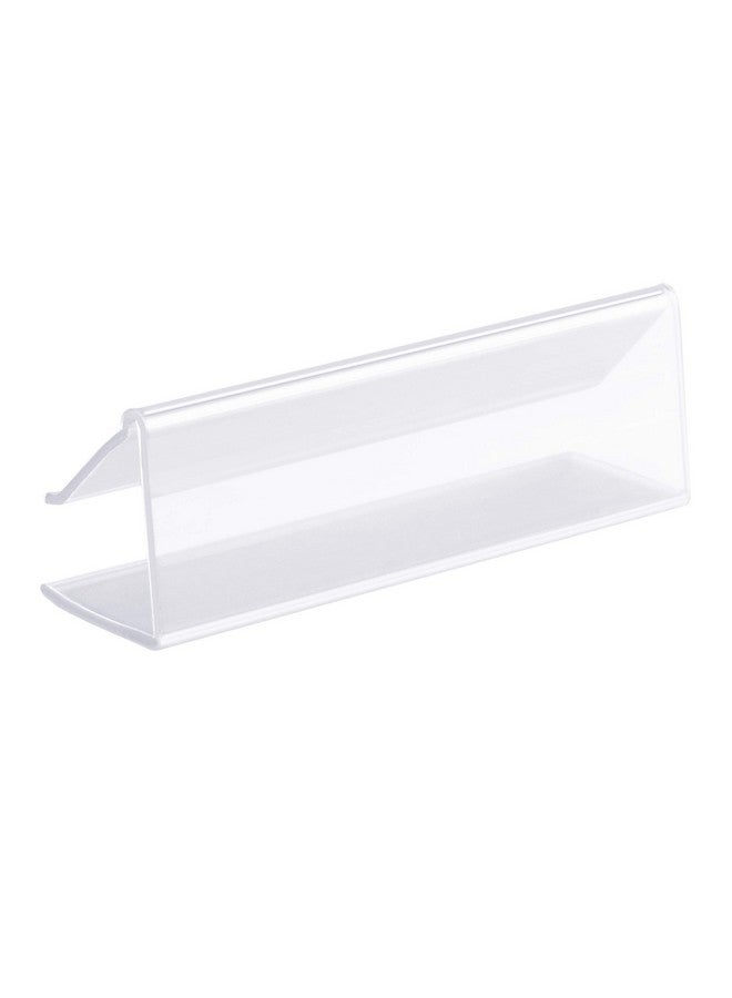GlossyEnd Pack Of 25 Clear Plastic Shelf Label Holder Wood Shelf Sign And Ticket Holder Clips On To Shelves 1/2 To 5/8 Thick Length Of Label Area 3 X Height Of Label Area 7/8 Insert Label Included - Image 3
