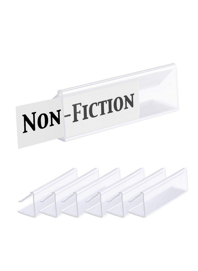 GlossyEnd Pack Of 25 Clear Plastic Shelf Label Holder Wood Shelf Sign And Ticket Holder Clips On To Shelves 1/2 To 5/8 Thick Length Of Label Area 3 X Height Of Label Area 7/8 Insert Label Included - Image 1