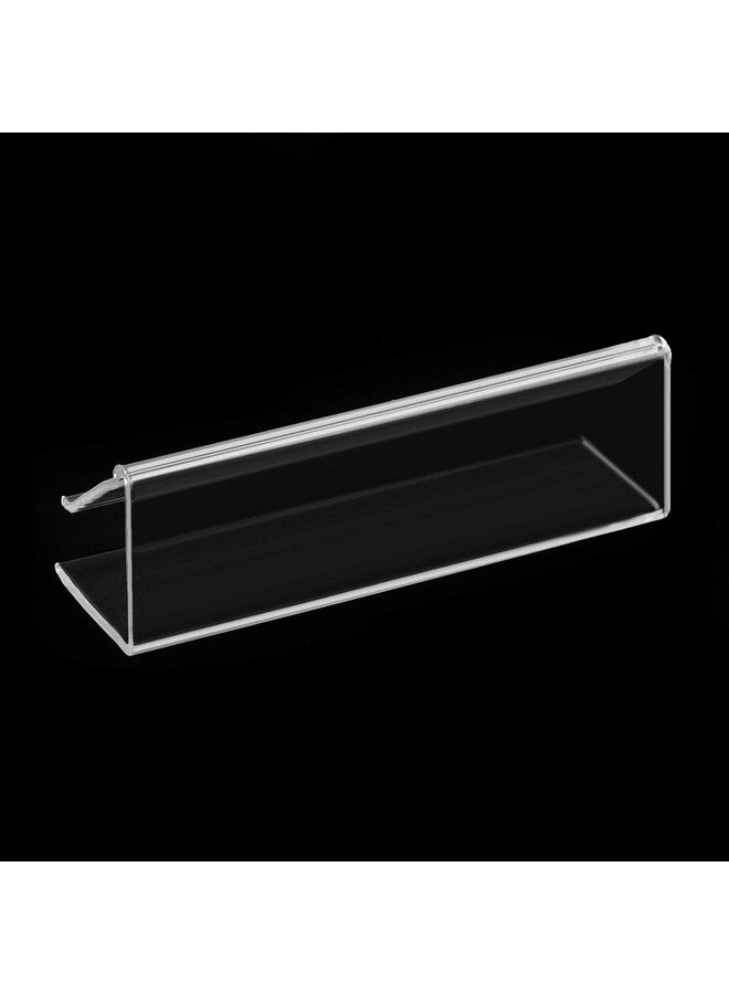 GlossyEnd Pack Of 25 Clear Plastic Shelf Label Holder Wood Shelf Sign And Ticket Holder Clips On To Shelves 1/2 To 5/8 Thick Length Of Label Area 3 X Height Of Label Area 7/8 Insert Label Included - Image 2