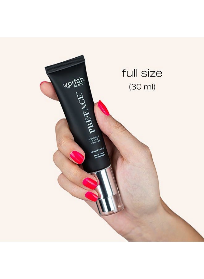 Woosh Pre•Face | Velvety | Face Primer | Hydrating | Blurring | Grips your Makeup (Full Size, 30 ml) - Image 3