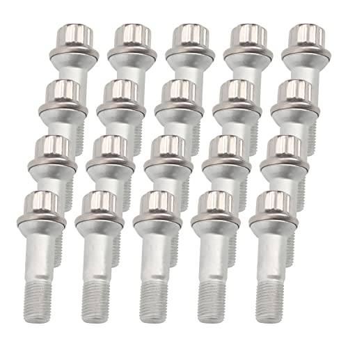 Reeauto Set of 20, 0009905407 14mm x 1.5 Wheel Lug Bolt OE Factory Wheel Compatible with ML500 S550 CL63 ML350 GLK350 CL500 GL450 - Image 1