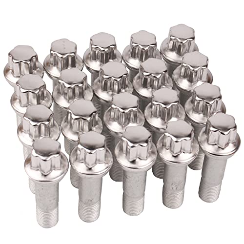 Reeauto Set of 20, 0009905407 14mm x 1.5 Wheel Lug Bolt OE Factory Wheel Compatible with ML500 S550 CL63 ML350 GLK350 CL500 GL450 - Image 5