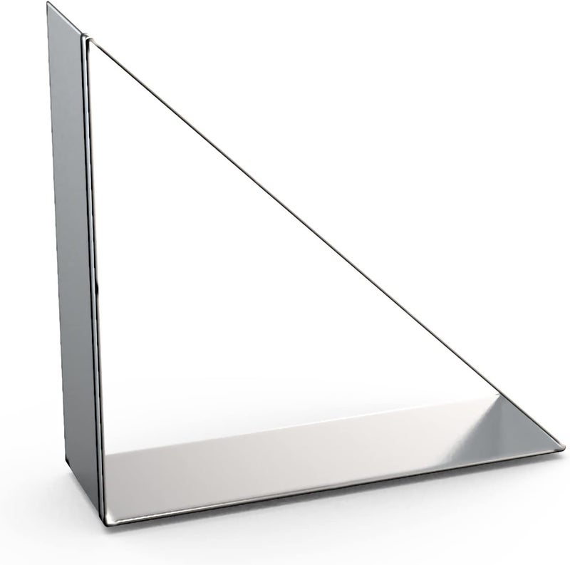 QAAQS 45/90 Degree Triangle Cookie Cutter Set - 5 inch, 4 inch, 3 inch, 2 inch - Half Square Right Angle Triangle Geometric Frame Plaque Cookie Cutters Shapes Molds - Stainless Steel - Image 4