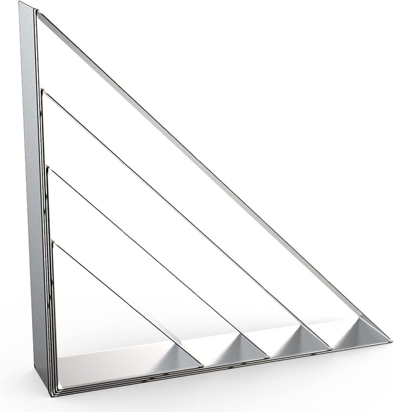 QAAQS 45/90 Degree Triangle Cookie Cutter Set - 5 inch, 4 inch, 3 inch, 2 inch - Half Square Right Angle Triangle Geometric Frame Plaque Cookie Cutters Shapes Molds - Stainless Steel - Image 1
