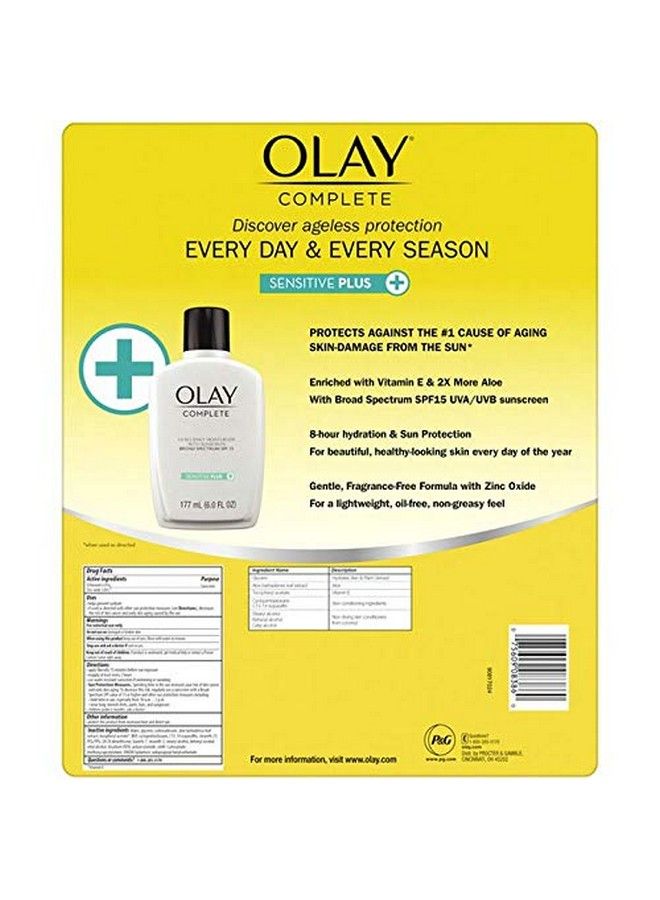 Olay حزمة كاملة حساسة 6 أونصة سائلة SPF 15 2 عبوة 2 عدد - Image 4
