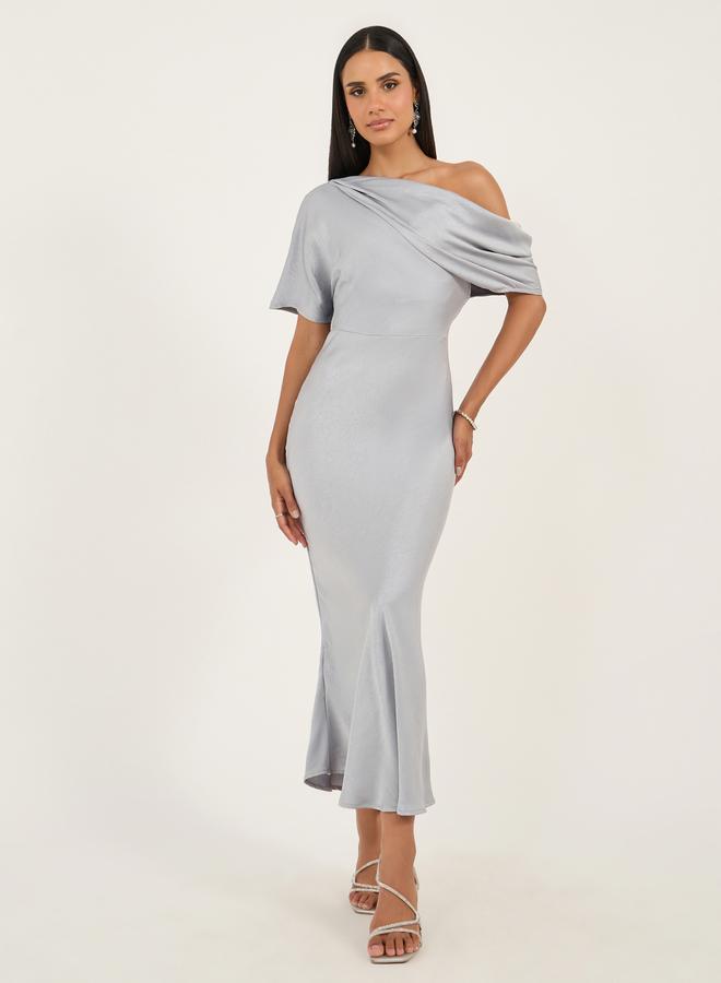Styli Asymmetric Midi Dress - Image 1