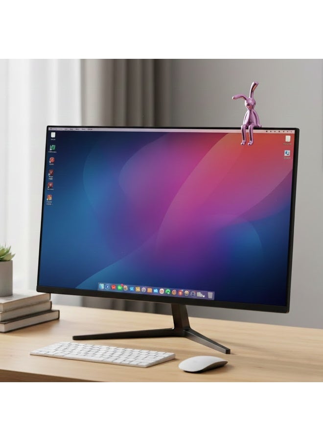 تمثال أرنب وردي مزخرف + معطر جو للسيارة برائحة عود المحيط من فيرار | جل عضوي، رائحة تدوم طويلاً، مجموعة ديكور مثالية للمنزل والمكتب ولوحة قيادة السيارة. - Image 4