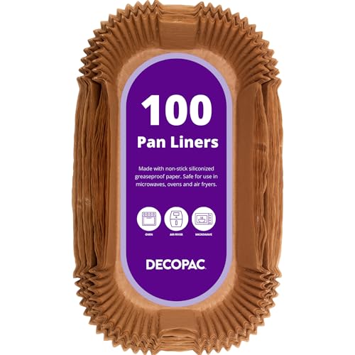 DecoPac 2lb Loaf Pan Liners, 100 Pack, Non-Stick Siliconized Greaseproof Paper, Baking Liner for Baking Bread, Cakes, Banana Bread, Parchment Paper, Air Fryer Liner - Image 1
