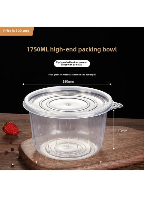 Large Disposable Food Containers Clear 1892ml 1750ml transparent -1 set