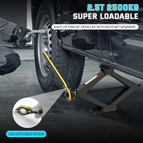 IMAYCC 2.5 Ton Car Jack Designed for Mercedes Benz, Scissor Jack for Benz Vehicle with 2PCS Jack Pad, Tire Changing Kit Compatible with Mercedes Benz A B C E R S Class CLA CLC CLK GL GLA G GLE GLC M - Image 3