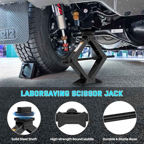 IMAYCC 2.5 Ton Car Jack Designed for Mercedes Benz, Scissor Jack for Benz Vehicle with 2PCS Jack Pad, Tire Changing Kit Compatible with Mercedes Benz A B C E R S Class CLA CLC CLK GL GLA G GLE GLC M - Image 2