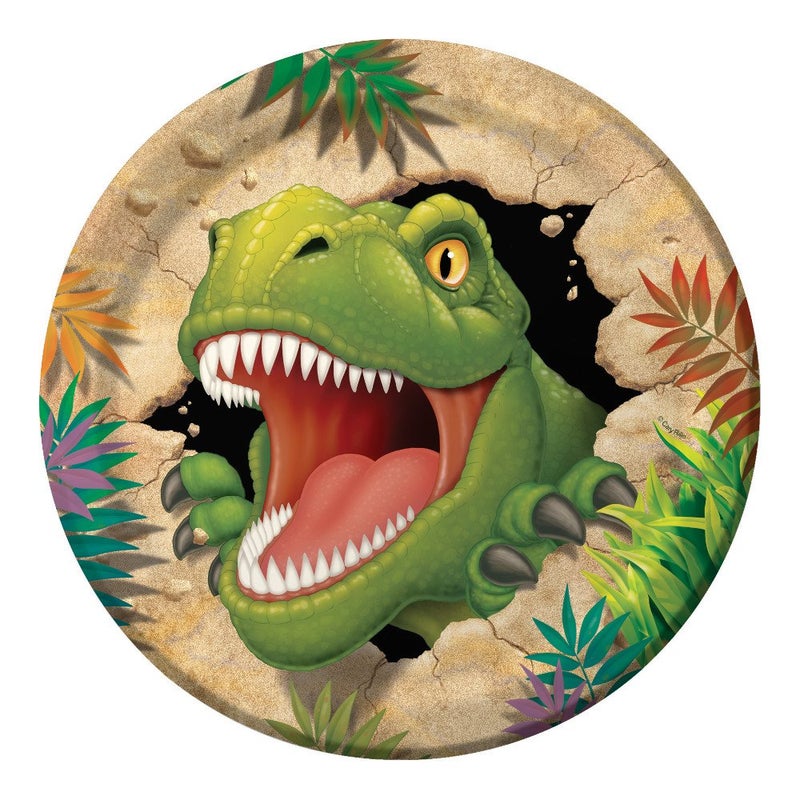 Creative Converting Dino Blast 8 Count Paper Dinner Plates - Image 2