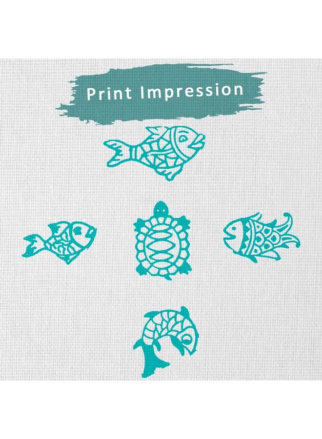 Hashcart | Set of 5 | Wooden Handcarved Blocks for Printing Saree Border/Scrapbook/DIY Fabric Textile Paper/Clay/Pottery - Image 3