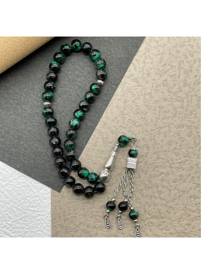 YIXIA Beads 10mm Prayer Beads With Kaaba Tassel Flower Beads Islamic Prayer Beads Bracelet - Image 2