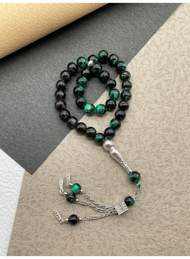 YIXIA Beads 10mm Prayer Beads With Kaaba Tassel Flower Beads Islamic Prayer Beads Bracelet - Image 1