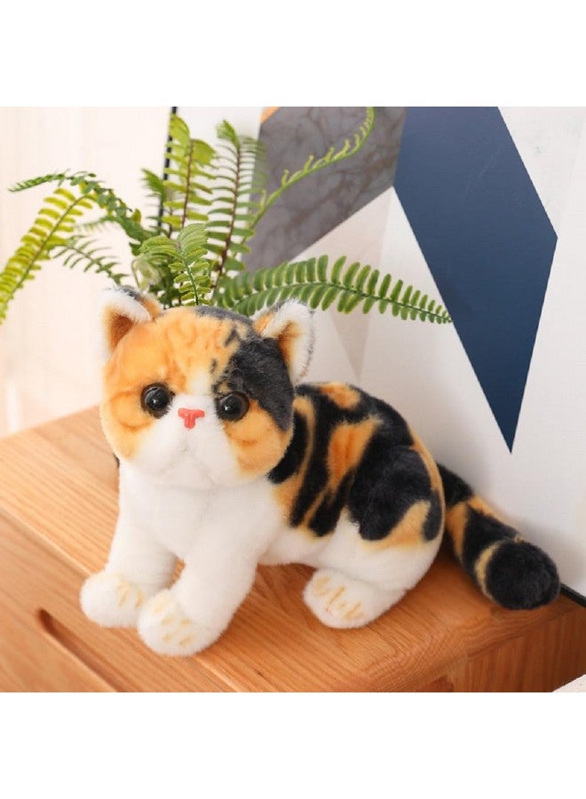 تيكلز لعبة قطة زنبق لطيفة محشوة ناعمة على شكل حيوان من القطيفة للأطفال والبنات كهدية عيد ميلاد (اللون: برتقالي وأسود، المقاس: 25 سم) - Image 2