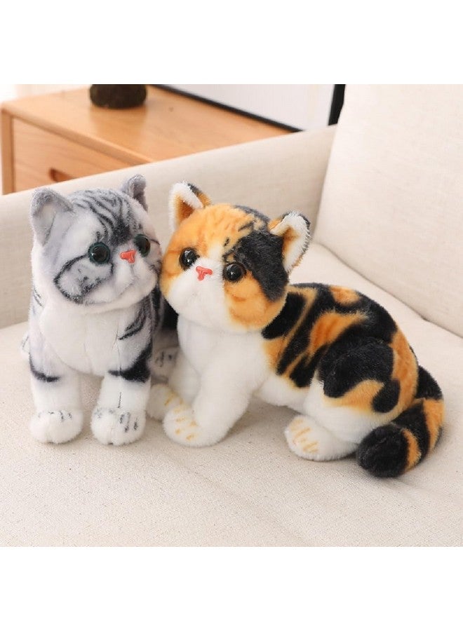 تيكلز لعبة قطة زنبق لطيفة محشوة ناعمة على شكل حيوان من القطيفة للأطفال والبنات كهدية عيد ميلاد (اللون: برتقالي وأسود، المقاس: 25 سم) - Image 4