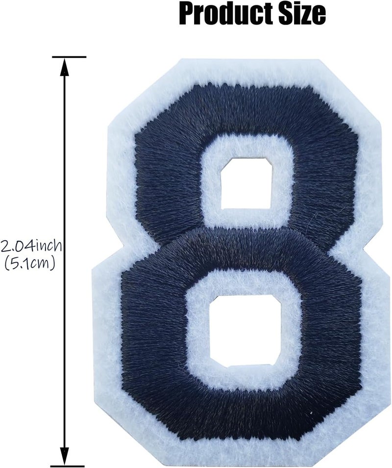 bfuee 30 Pieces Iron on Number Patches,Embroidered Numbers 0-9 Applique,Numberes Patches for Clothes, Dress, Hat, Socks, Jeans, DIY Accessories Pink - Image 3