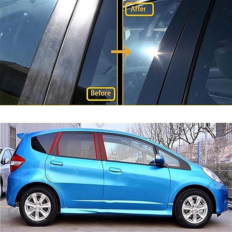 Wivplex Glossy Black Car Window Trim Cover for JAZZ Hatchback - Image 3