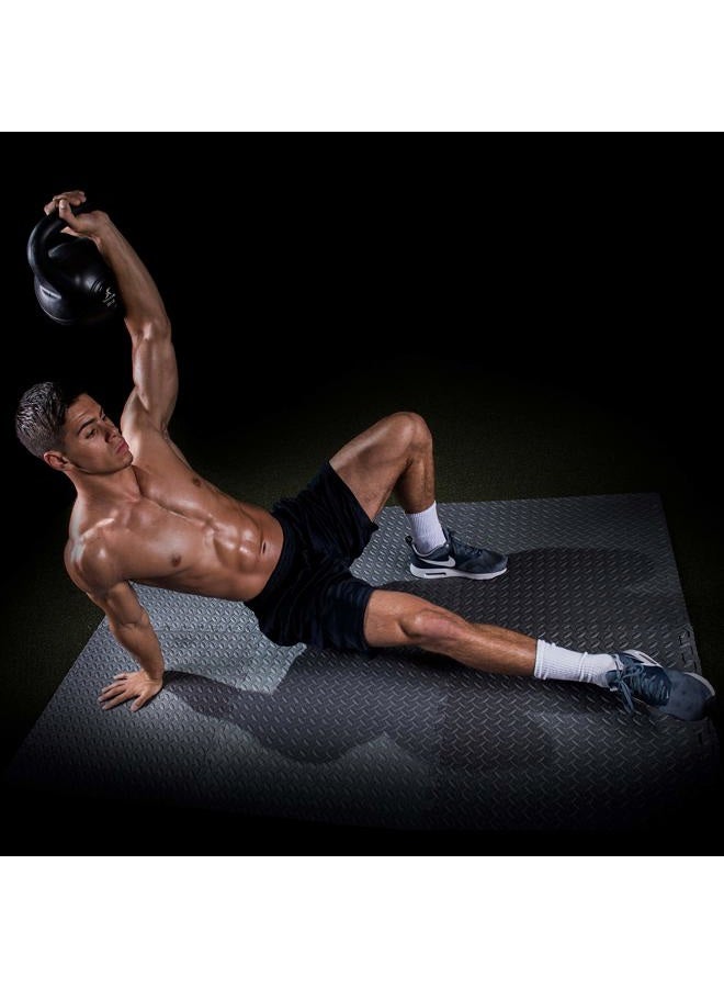 ProSourceFit Vinyl Plastic Kettlebell from 10, 15, 20, 25, 30 and 35 lbs, Schwarz - Image 5