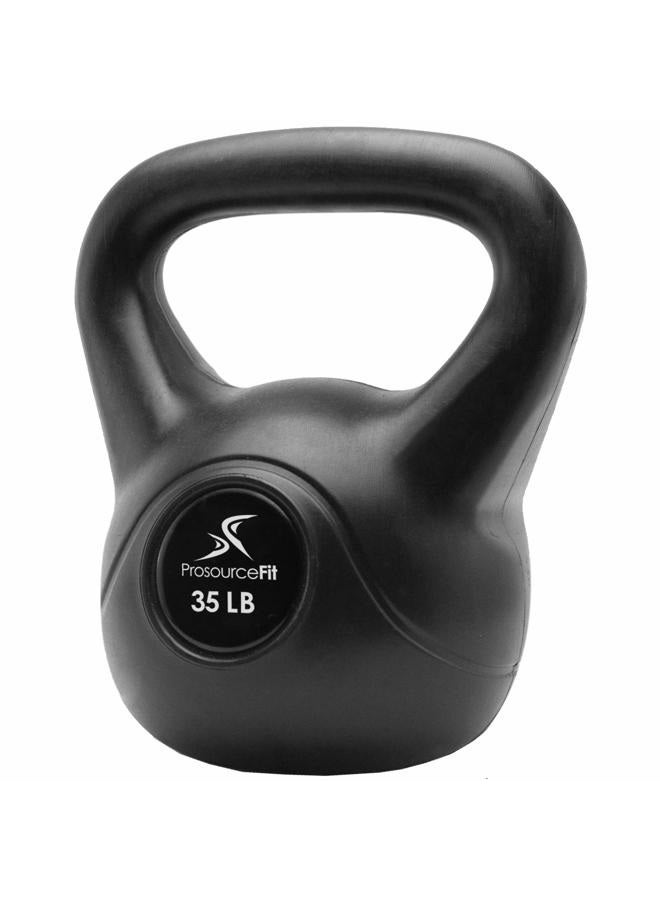 ProSourceFit Vinyl Plastic Kettlebell from 10, 15, 20, 25, 30 and 35 lbs, Schwarz - Image 2