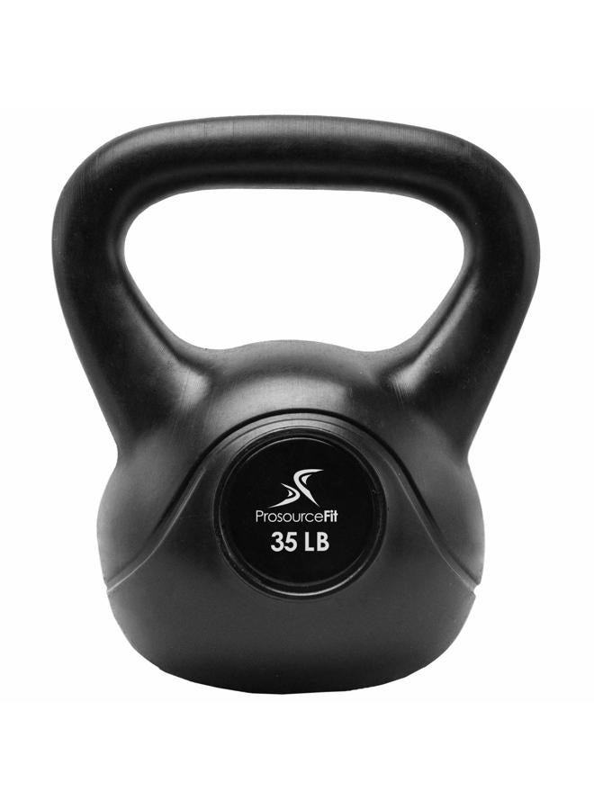 ProSourceFit Vinyl Plastic Kettlebell from 10, 15, 20, 25, 30 and 35 lbs, Schwarz - Image 1