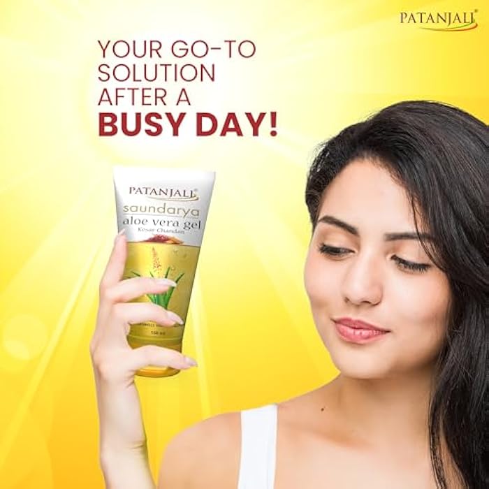 Patanjali Aloe Vera Gel Kesar Chandan 150 Gm (5.29 OZ) - Image 3