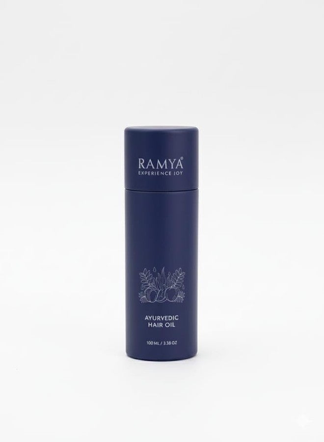 RAMYA Ayurvedic Hair Oil 100ml | 100% Natural Herbal Blend for Stronger, Thicker & Shinier Hair | Enriched with Essential Oils for Deep Nourishment & Scalp Health | Experience Joy with Every Drop - Image 2
