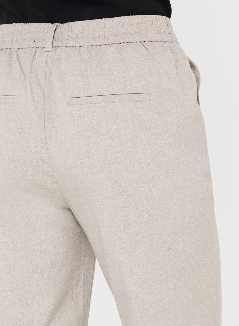 VERO MODA High Waist Tailored Straight Fit Pants