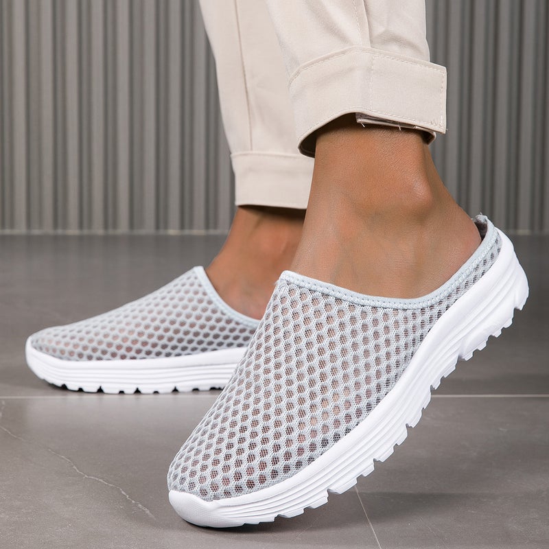 Explosive Breathable Summer White Shoes Height-Increasing Thin Hollow-Out Sneaker Ultra-Light Plus Size Lovers Shoes - Image 4