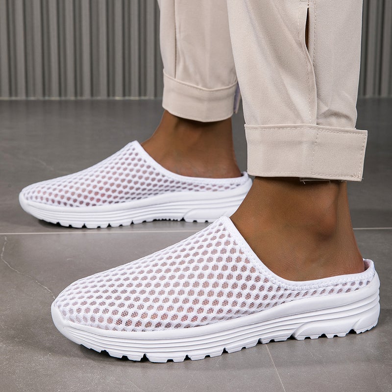 Explosive Breathable Summer White Shoes Height-Increasing Thin Hollow-Out Sneaker Ultra-Light Plus Size Lovers Shoes - Image 3
