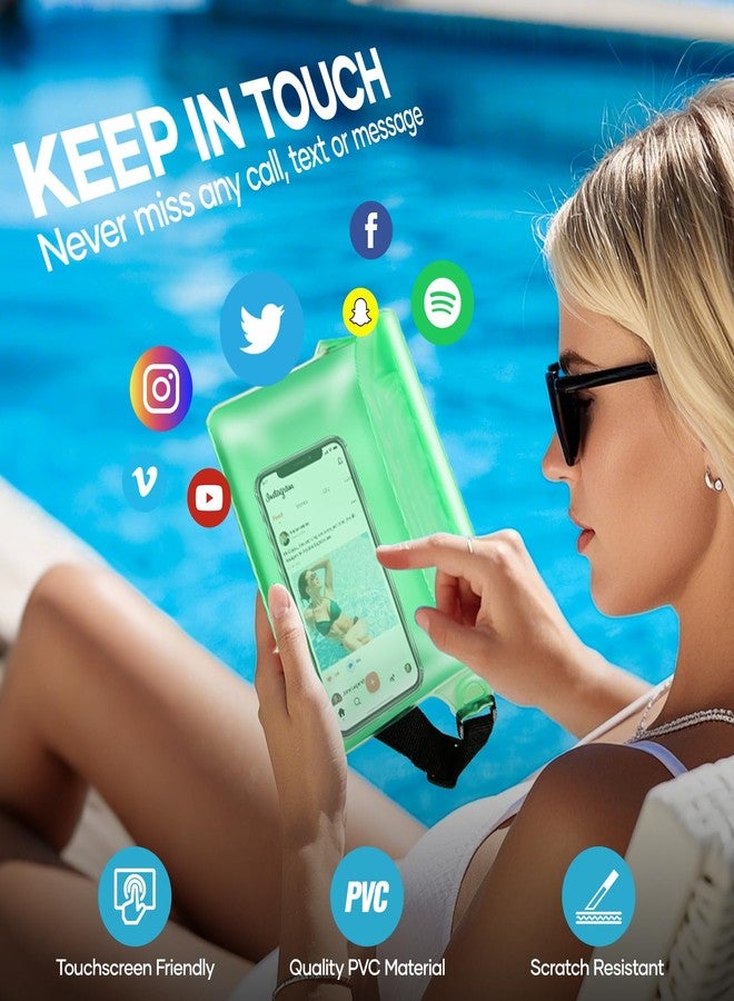 Crenova Waterproof Bag for Beach, Waterproof Pouch for Phone Passport Purse, Fanny Packs for Women, Floating Dry Bags for Cruise Ship Travel Water Park Surfing Boating Fishing Kayaking Pool Accessories - Image 3