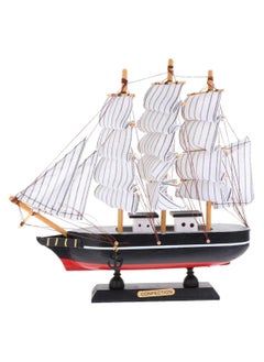 Generic Handmade Antique Wooden Sailing Ship Model Nautical Decor Tabletop Ornament for Beach Ocean Photo Props Miniature Party  - Image 1