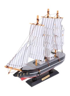Generic Handmade Antique Wooden Sailing Ship Model Nautical Decor Tabletop Ornament for Beach Ocean Photo Props Miniature Party  - Image 3