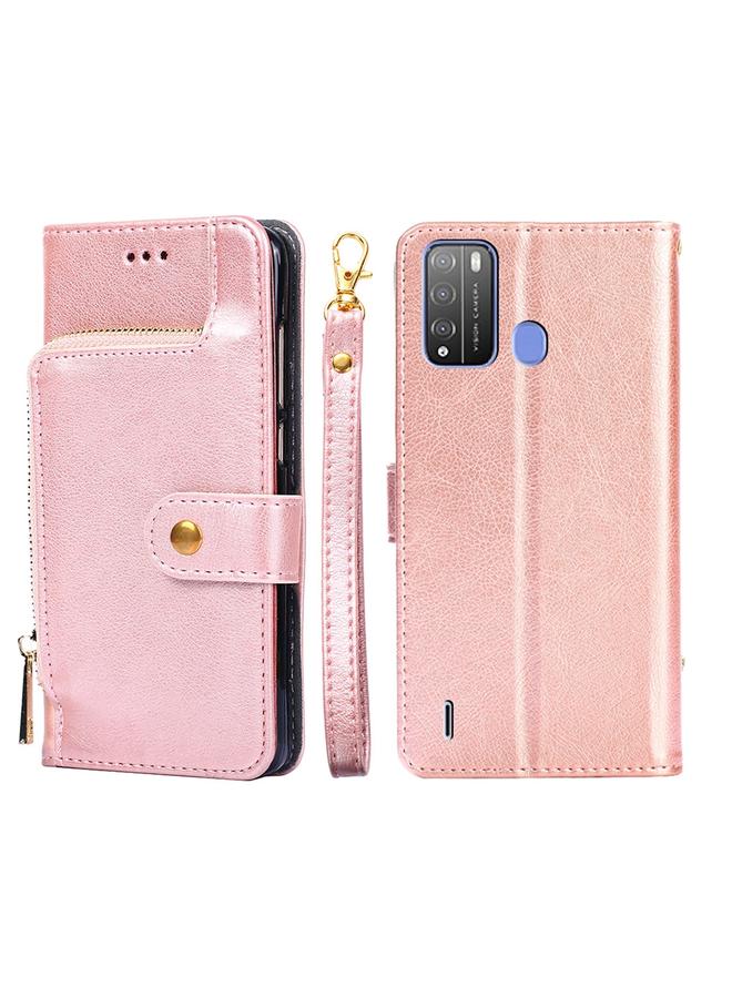 اس-توب جراب هاتف Itel Vision 1 Pro مصنوع من الجلد مع سحاب - Image 1