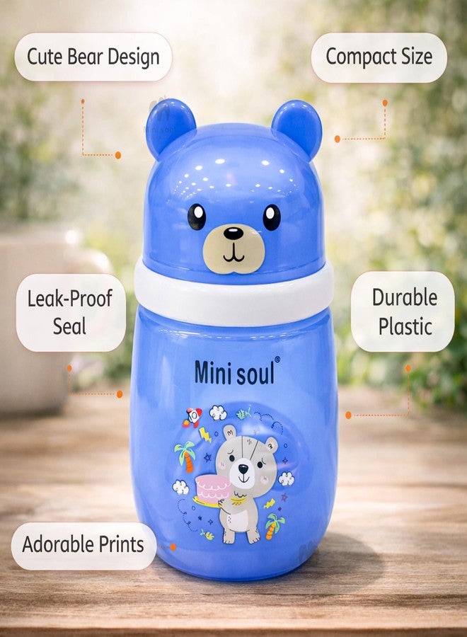 Mini Soul Baby Powder Puff with Container Soft Feather Sponge Powder Applicator for Newborn & Infant Transparent Refillable Case Mess-Free, Leak-Proof, Baby-Safe Powder Puff for Kids Blue - Image 3