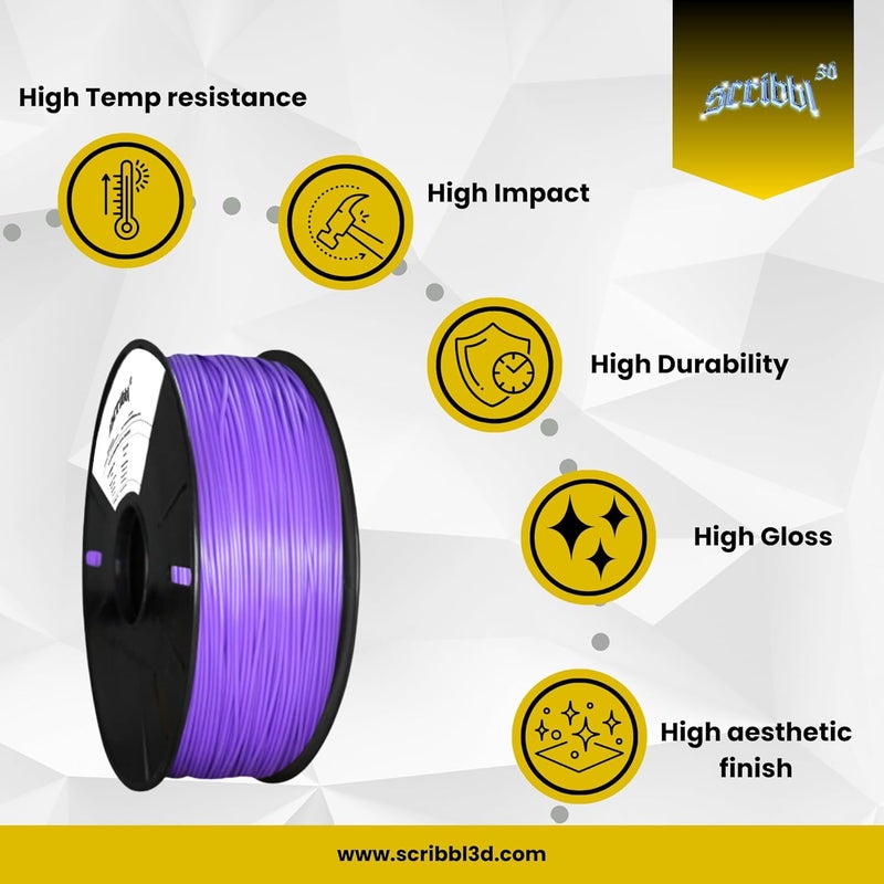 Scribbl3d Premium PLA GID Glow in The Dark 1.75mm 3D Printing Filament Dimensional Accuracy +- 0.02mm Blue Luminosity - Image 3