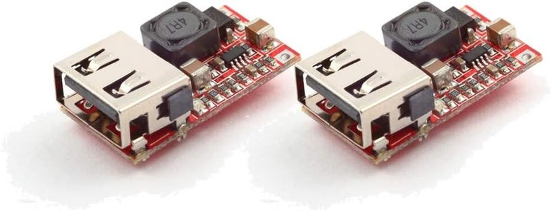 ديفمو 2 قطعة محول شاحن سيارة USB من 6-24 فولت إلى 5 فولت 2 أمبير، محول خفض الجهد DC-DC - Image 1