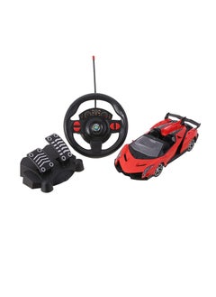 MUMS PLANET Large racing car with wheels and a remote control steering wheel  - Image 3