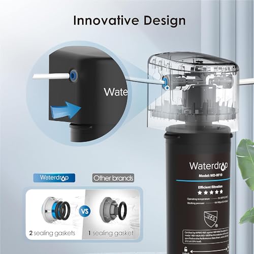 Waterdrop 10UB-B Under Sink Water Filter, Reduces PFAS, PFOA/PFOS, Lead, Chlorine, Bad Taste, NSF/ANSI 42 Certified, 11K Gallons, Easy Installation, Black Faucet - Image 5
