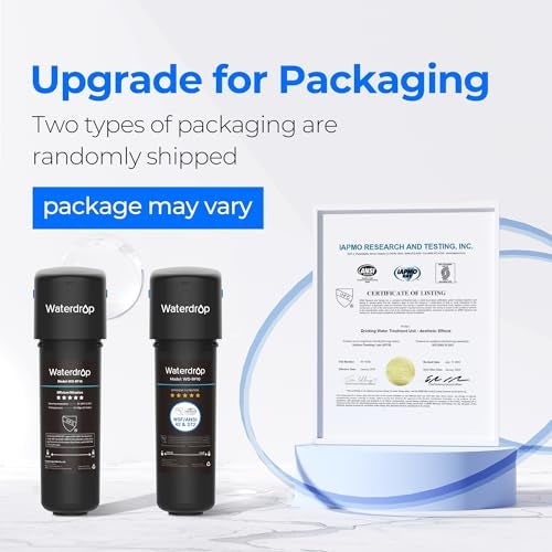 Waterdrop 10UB-B Under Sink Water Filter, Reduces PFAS, PFOA/PFOS, Lead, Chlorine, Bad Taste, NSF/ANSI 42 Certified, 11K Gallons, Easy Installation, Black Faucet - Image 3