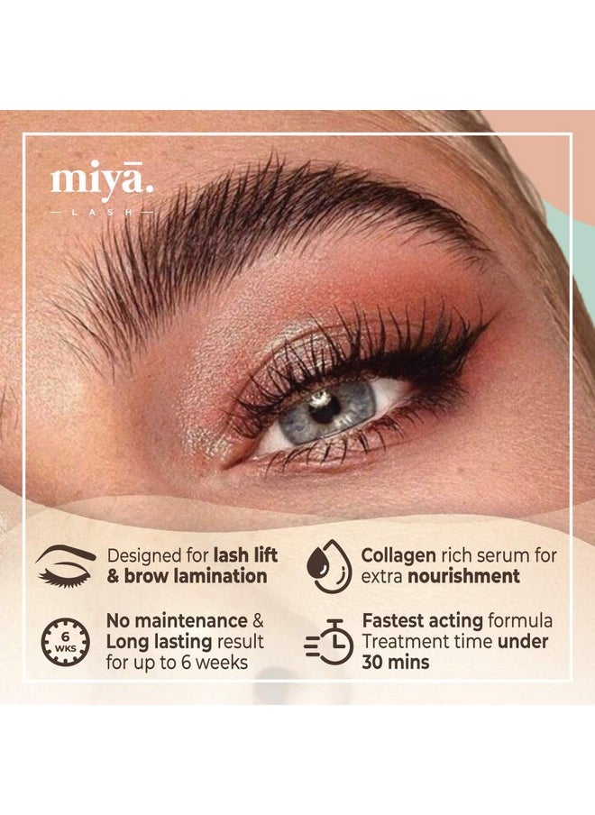 MIYA LASH - MIYA LASH 2 in 1 Lash Lift & Brow Lamination Kit | Instant Fuller Eyebrows, Eyelashes | Salon Result lasts 8 weeks | Professional LVL, Perm, Laminate with Silicone Shields, Lash Picks - Image 1