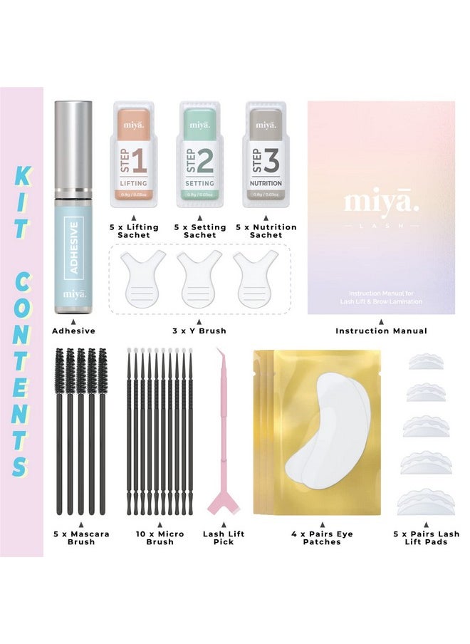 MIYA LASH - MIYA LASH 2 in 1 Lash Lift & Brow Lamination Kit | Instant Fuller Eyebrows, Eyelashes | Salon Result lasts 8 weeks | Professional LVL, Perm, Laminate with Silicone Shields, Lash Picks - Image 1