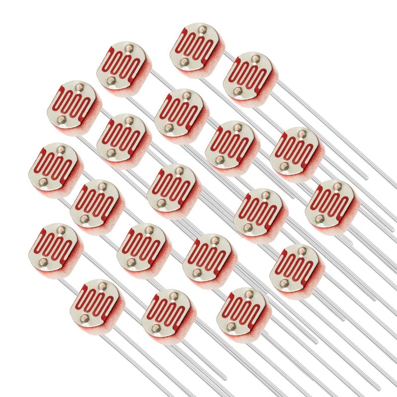 CHANZON 5mm 10 Ω ohm Photoresistor LDR Resistor 5549 GL5549 Light-Dependent Photoconductor 20pcs Photo Light Sensitive - Image 1